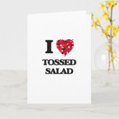 Ik houd van Geworpen Salade Kaart (Gele Bloem)