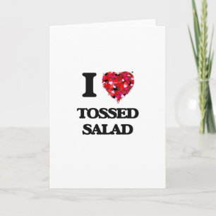 Ik houd van Geworpen Salade Kaart