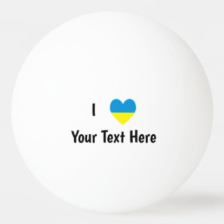 Ik Houd Van (Hart Oekraïense Vlag) Gepersonaliseer Pingpongballen