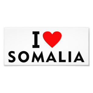 Ik houd van het land van Somalië zoals het Foto Afdruk