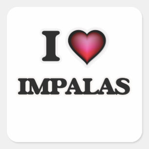 Ik houd van Impala's Vierkante Sticker