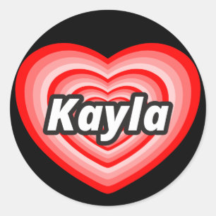 Ik houd van Kayla Ronde Sticker