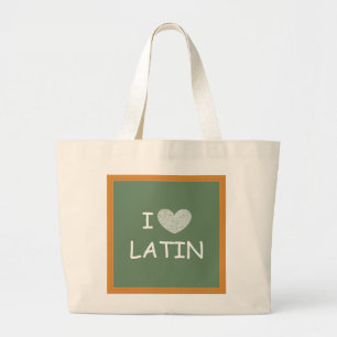 Ik houd van Latijn Grote Tote Bag