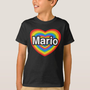 Ik houd van Mario. Ik houd van u Mario. Hart T-shirt