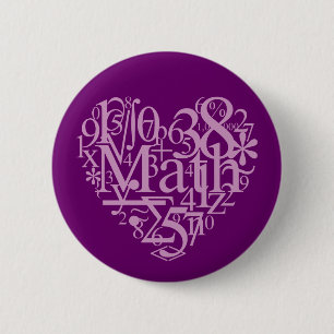 Ik houd van MathButton Ronde Button 5,7 Cm