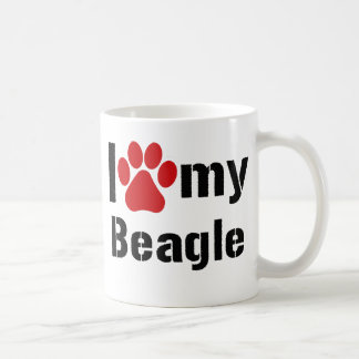 Ik houd van mijn beagle koffiemok