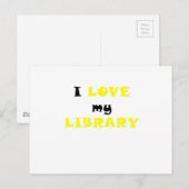 Ik houd van mijn Bibliotheek Briefkaart (Voorkant / Achterkant)