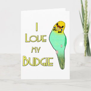 Ik houd van Mijn Budgie Kaart