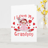 Ik houd van Mijn Doll & Harten van het Vod Kaart (Gele Bloem)