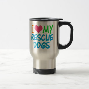 Ik houd van Mijn Honden van de Redding Reisbeker