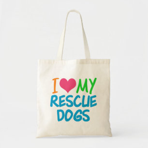 Ik houd van Mijn Honden van de Redding Tote Bag