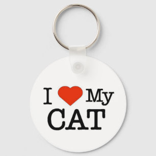 Ik houd van Mijn Kat Sleutelhanger