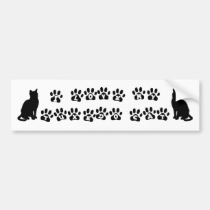 Ik houd van Mijn Kat van de Smoking--Zwarte Tekst Bumpersticker