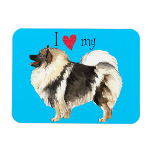 Ik houd van mijn Keeshond Magneet