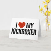 Ik houd van Mijn Kickboxer Kaart (Gele Bloem)