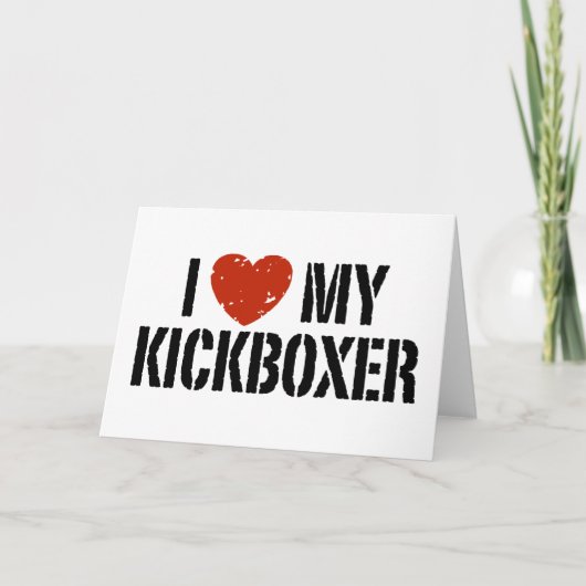 Ik houd van Mijn Kickboxer Kaart (Voorkant)