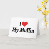 Ik houd van Mijn Muffin Kaart (Gele Bloem)