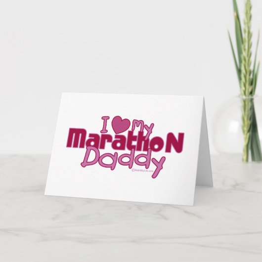 Ik houd van Mijn Papa van de Marathon Kaart (Voorkant)