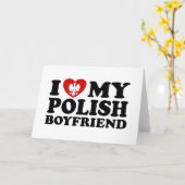 Ik houd van Mijn Poolse Vriend Kaart (Gele Bloem)