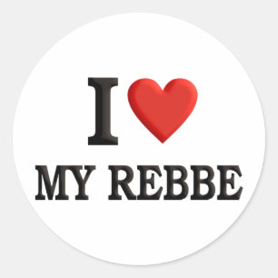 Ik houd van Mijn Rebbe Ronde Sticker