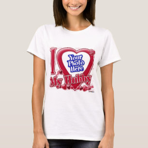 Ik houd van Mijn rood hart van het Manlief - foto T-shirt