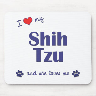 Ik houd van Mijn Shih Tzu (Vrouwelijke Honden) Muismat