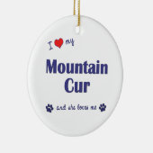 Ik houd van Mijn Straathond van de Berg Keramisch Ornament (Rechts)