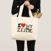 Ik houd van mijn Zeide Grote Tote Bag (Voorkant (product))