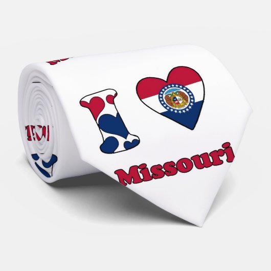Ik houd van Missouri Stropdas (Opgerold)