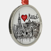 Ik houd van München Metalen Ornament (Rechts)