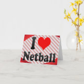 Ik houd van Netball Kaart (Gele Bloem)