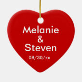 Ik houd van ons Hart Onament Keramisch Ornament (Achterkant)