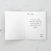 Ik houd van ons zwarte & witte kaart (Binnen)