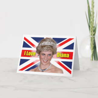 Ik houd van Prinses Diana Feestdagen Kaart