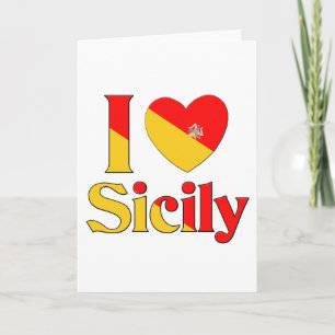 Ik houd van Sicilië Feestdagen Kaart