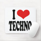 Ik houd van Techno Muismat (Met muis)