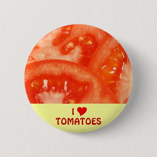 Ik houd van Tomaten Ronde Button 5,7 Cm