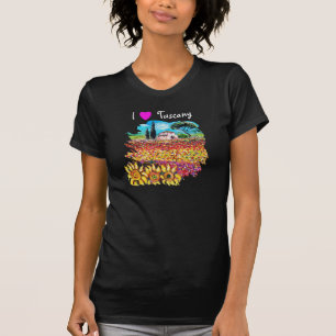 IK HOUD VAN TUSCANY EN SUNFLOWERS T-SHIRT