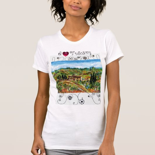 IK HOUD VAN TUSCANY, OUDE LANDBOUW IN CHIANTI LAND T-SHIRT (Voorkant)