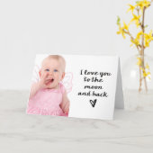 Ik houd van u aan de maan en de rug kaart (Gele Bloem)