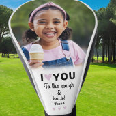 Ik houd van u aan de ruwe & achternaam Custom Golfheadcover