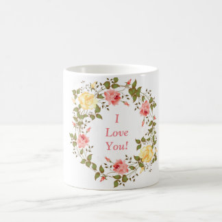 Ik houd van u bloemenmok! koffiemok