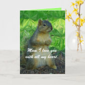 Ik houd van u Day_Card van de Gelukkige Moeder Kaart (Gele Bloem)