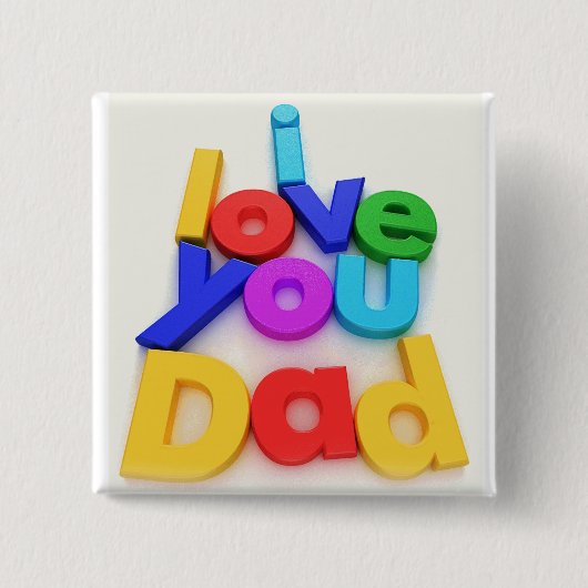 Ik houd van u de Button van de Papa (Voorkant)