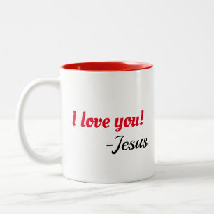 Ik houd van u! De mok van Jesus