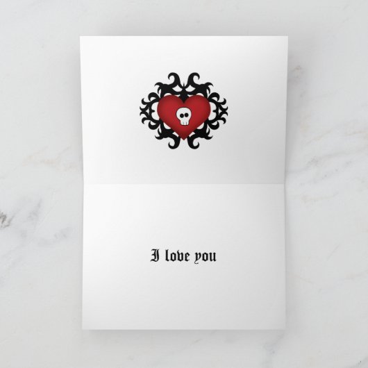 Ik houd van u hart kaart (Binnen)