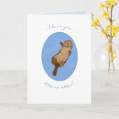 Ik houd van u houd van geen otterwenskaart kaart (Gele Bloem)