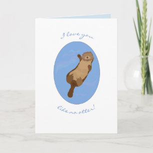 Ik houd van u houd van geen otterwenskaart kaart