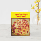 Ik houd van u meer dan Pizza 4Jojo Kaart (Gele Bloem)
