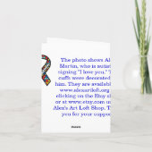 Ik houd van u ondertekende met de Manchetten van Kaart (Achterkant)